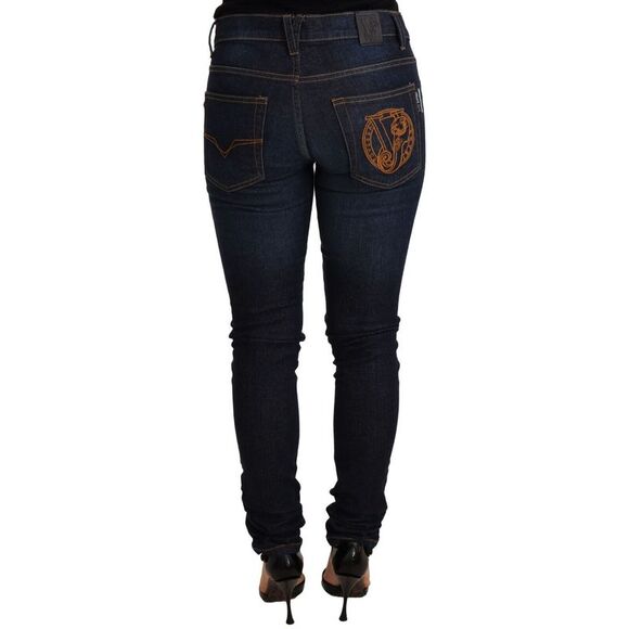 Versace Jeans Skinny Jeans Women Blue Jeans & Pants - Picture 3 of 4